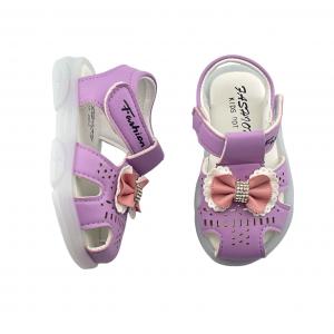Baby's Toddler Sandals - Toe-Covered, Lace Bowknot, Light-Up Soles