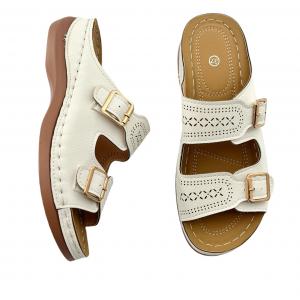 Fashionable Casual Buckled-Strap Platform Wedge Sandals (Slip-On Style)