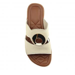 Fashionable Slip-On Sandals with Metal Buckles