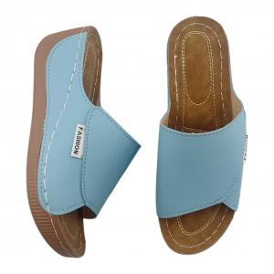 Fashionable Slip-on Flip-flops with Wedge Heel and Thick Sole