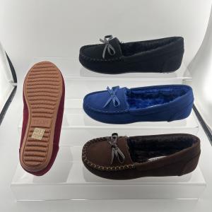 Fleece-Lined Thickened Slip-On Bowknot Bean Shoes