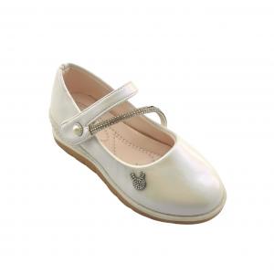 Heeled Princess-Style Leather Shoes with Soft Soles for Young Girls