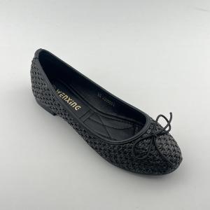Low-Cut Round-Toe Bow Slip-On Flat Shoes