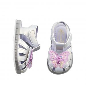 Summer Baby Shoes: Outdoor-Wearing Infant Sandals with Light-Up Soles and Stylish Butterfly Princess Design