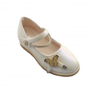 Toddler Girls' Heeled Bowknot Princess Soft-Sole Leather Shoes