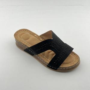 Wedge-heeled open-toe slippers