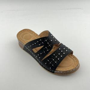 Wedge-heeled open-toe slippers