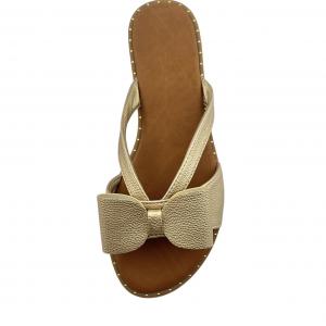 Women's Flat-Soled Solid-Color Bowknot Slippers
